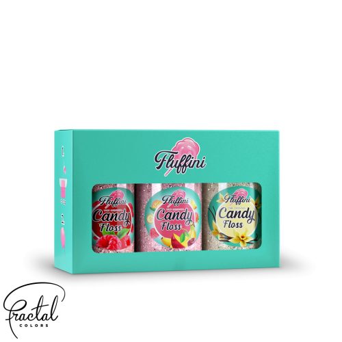 Fluffini Candy Floss PACK - Raspberry, Tutti-frutti, Vanilla